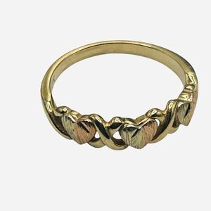 Vintage Landstroms Black Hills Gold XO Ring 10k Gold